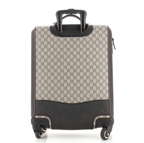 gucci dark brown carry on luggage|Gucci luggage suitcase.